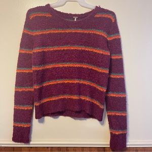 Free People Best Day Ever Stripped Sweater Size Small Petite